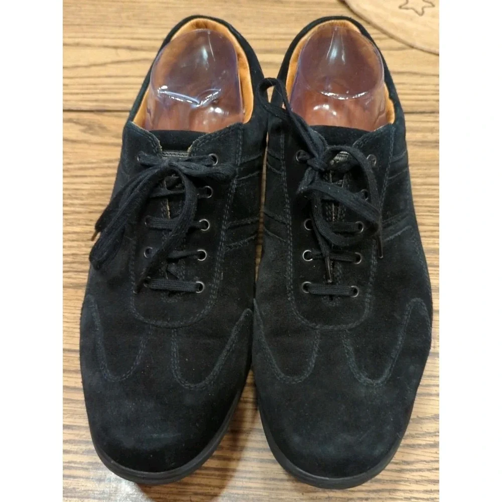 Men's Black Suede Flexa Shoes Size 8.5 Made In‎ Italy